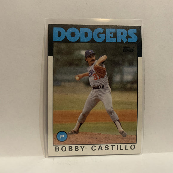 #252 Bobby Castillo Los Angeles Dodgers 1986 Topps Baseball Card IF
