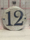 Number 12 Button Pinback