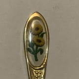 Yellow Daisy Flower Collectable Souvenir Spoon DL