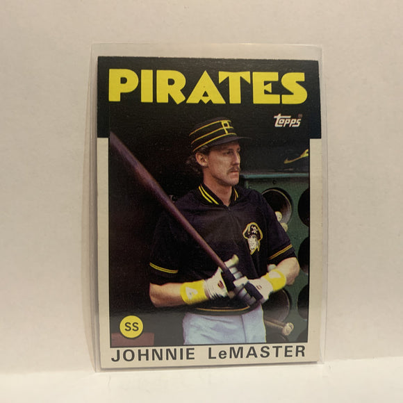 #289 Johnnie Lemaster Pittsburgh Pirates 1986 Topps Baseball Card IF