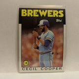 #385 Cecil Cooper Milwaukee Brewers 1986 Topps Baseball Card IF