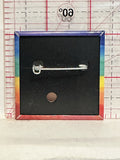 Radical Arts Mouse Rat Rainbow Button Pinback