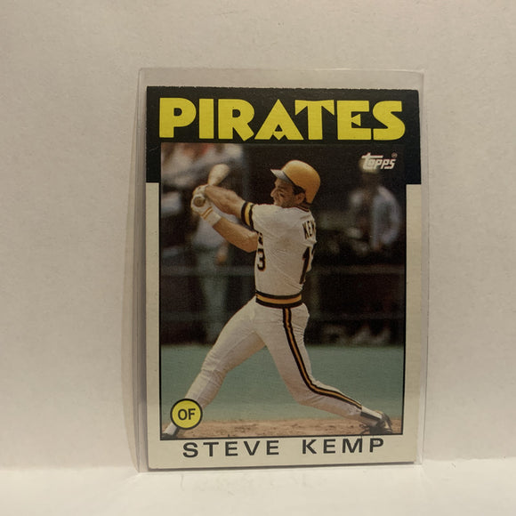 #387 Steve Kemp Pittsburgh Pirates 1986 Topps Baseball Card IF