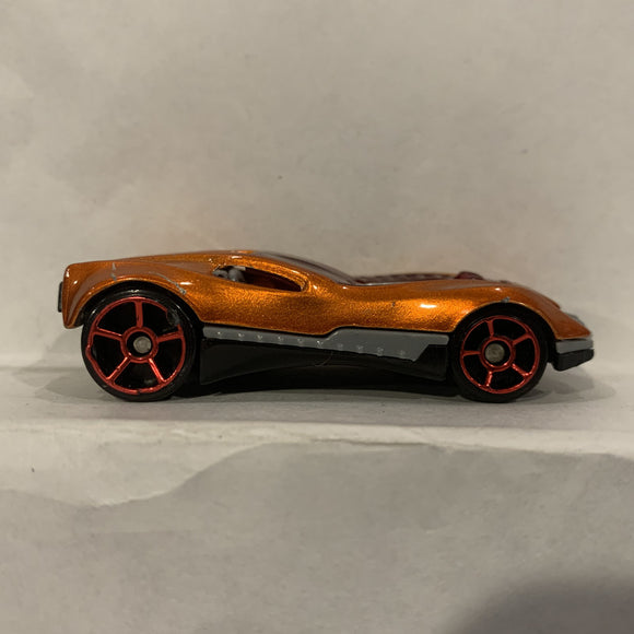 Orange Mcdonalds Stock Racer ©2006 Hot Wheels Diecast Car DM