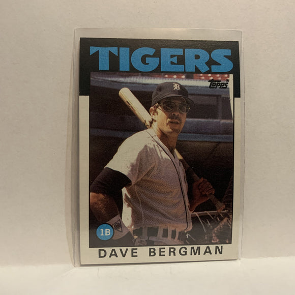 #101 Dave Bergman Detroit Tigers 1986 Topps Baseball Card IG