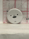 White Face Button Pinback