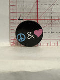 Peace Sign & Love Button Pinback