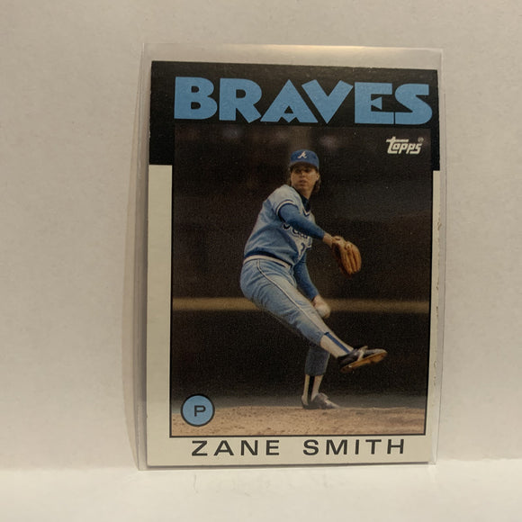 #167 Zane Smith Atlanta Braves 1986 Topps Baseball Card IG