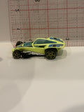 Yellow Brutalistic Hot Wheels Toy Diecast Car