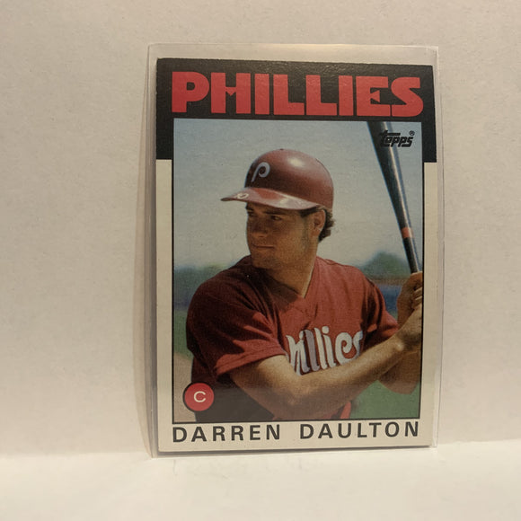 #264 Darren Daulton Philadelphia Phillies 1986 Topps Baseball Card IG