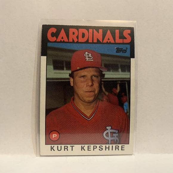 #256 Kurt Kepshire St Louis Cardinals 1986 Topps Baseball Card IG
