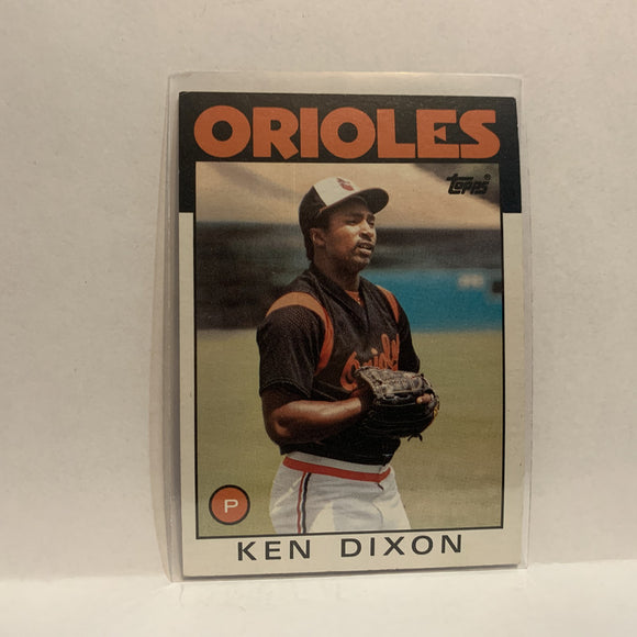 #198 Ken Dixon Baltimore Orioles 1986 Topps Baseball Card IG