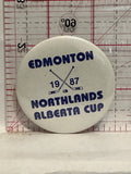 Edmonton 1987 Northlands Alberta Cup Button Pinback