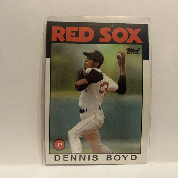 #605 Dennis Boyd Boston Red Sox 1986 Topps Baseball Card IH