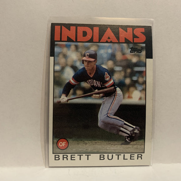 #149 Brett Butler Cleveland Indians 1986 Topps Baseball Card IH