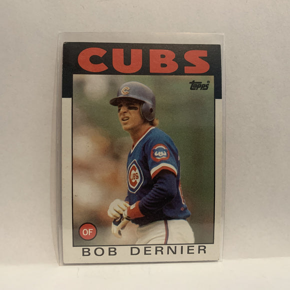#188 Bob Dernier Chicago Cubs 1986 Topps Baseball Card IH