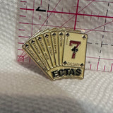 ECTAS Calgary Playing Cards Clubs  Lapel Pin