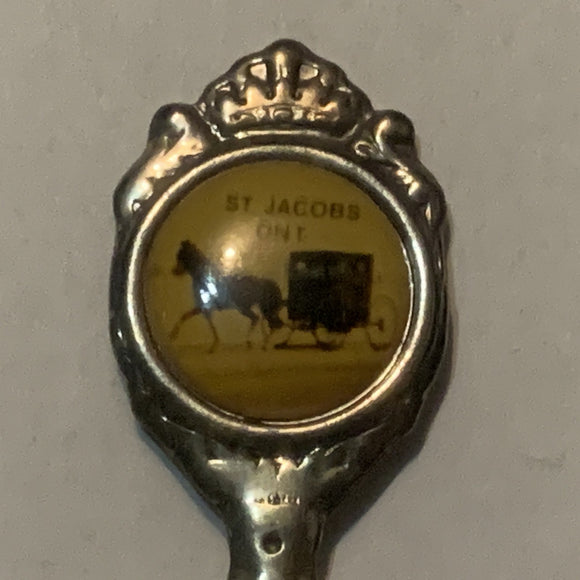 St Jacobs Ontario Horse Drawn Carriage Collectable Souvenir Spoon DM