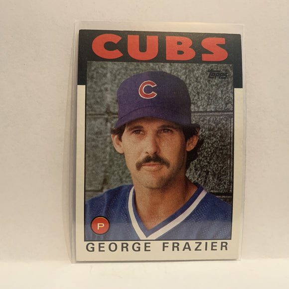 #431 George Frazier Chicago Cubs 1986 Topps Baseball Card IH