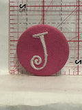 Letter J Button Pinback
