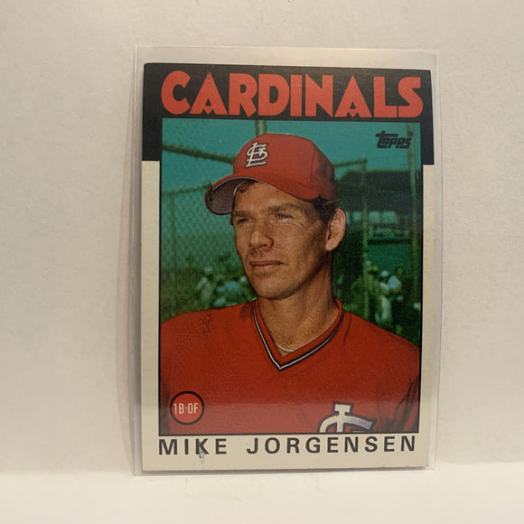 #422 Mike Jorgensen St Louis Cardinals 1986 Topps Baseball Card IH