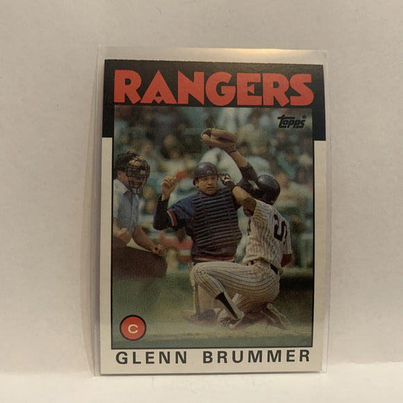 #616 Glenn Brummer Texas Rangers 1986 Topps Baseball Card IH