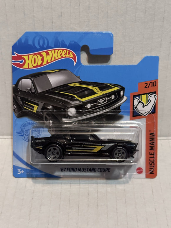 Black '67 Ford Mustang Coupe Muscle Mania 2/10 192/250 GTC15 2018 Hot Wheels Diecast Car