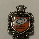 Calgary Stampded White Hat Alberta Canada Collectable Souvenir Spoon DM
