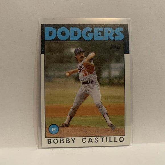 #252 Bobby Castillo Los Angeles Dodgers 1986 Topps Baseball Card IH