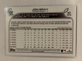 #161 Jon Gray Rainbow Colorado Rockies 2022 Topps Series 1 Baseball Card MLB