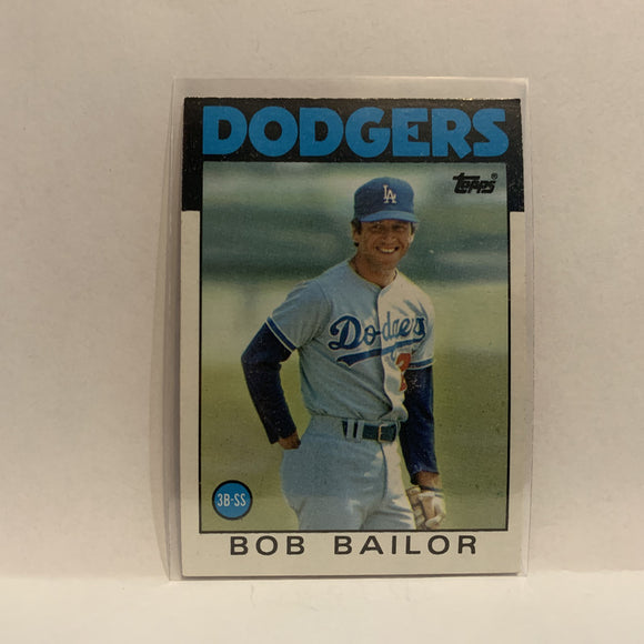 #522 Bob Bailor Los Angeles Dodgers 1986 Topps Baseball Card IH