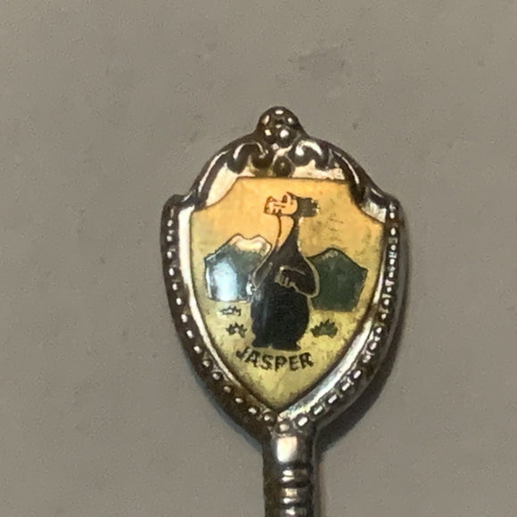 Jasper Bear Mascot Alberta Park Collectable Souvenir Spoon DM
