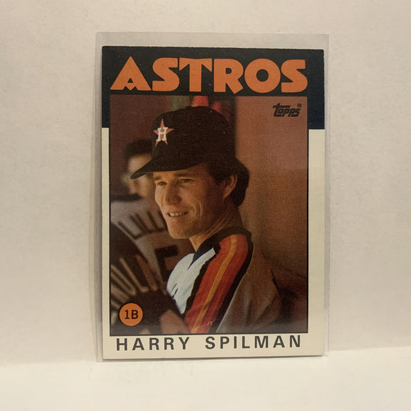 #352 Harry Spilman Houston Astros 1986 Topps Baseball Card II