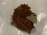 Lion Head Mane Lapel Hat Pin DU
