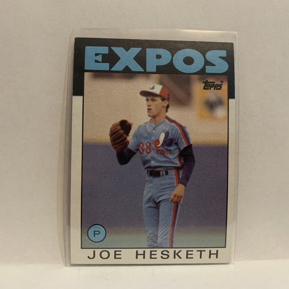 #472 Joe Hesketh Montreal Expos 1986 Topps Baseball Card II
