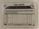 #158 Riley Adems Rookie Washington Nationals 2022 Topps Series 1 Baseball Card MLB