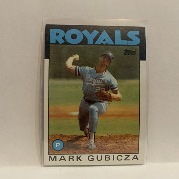 #644 Mark Gubicza Kansas City Royals 1986 Topps Baseball Card II