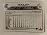 #172 Nick Solak Texas Rangers 2022 Topps Series 1 Baseball Card MLB