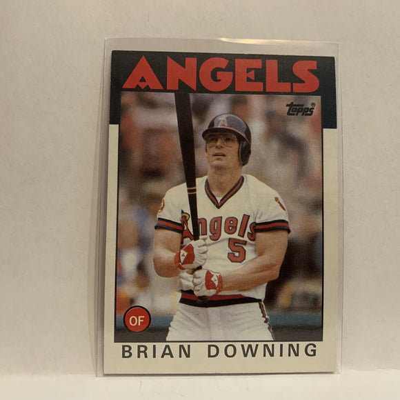 #772 Brian Downing Los Angeles Angels 1986 Topps Baseball Card II