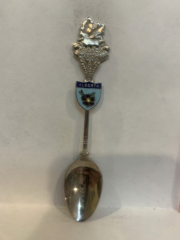 Grande Prairie Alberta Canada Crest Souvenir Spoon
