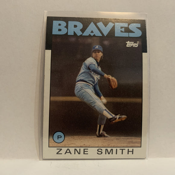 #167 Zane Smith Atlanta Braves 1986 Topps Baseball Card II