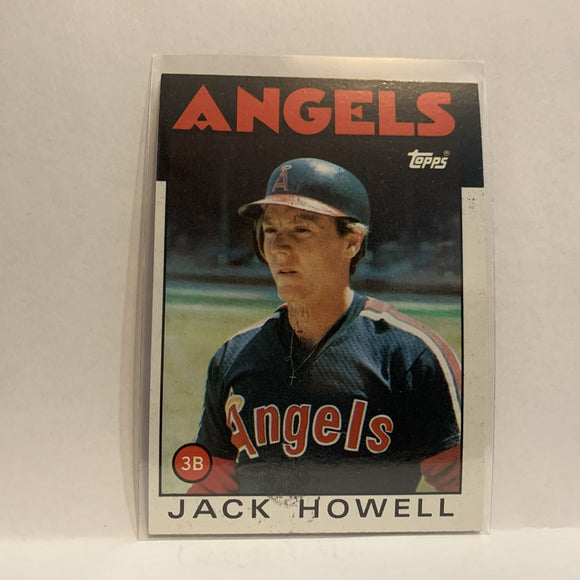#127 Jack Howell Los Angeles Angels 1986 Topps Baseball Card II