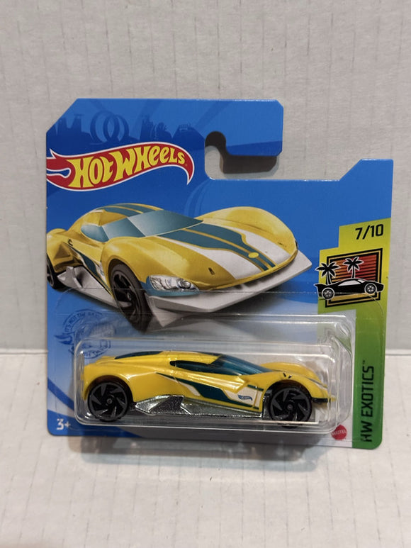 Yellow Crescendo HW Exotics 7/10 234/250 GRY89 2018 Hot Wheels Diecast Car
