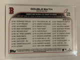 #229 Double Bath Boston Red Sox 2022 Topps Series 1 Baseball Card MLB