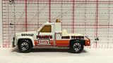 White 24hr Towing Frank's GMC Wrecker 1/72 1987 Matchbox Diecast Car