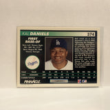 #374 Kal Daniels Los Angeles Dodgers 1992 Pinnacle Baseball Card IJ