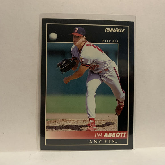 #539 Jim Abbott Los Angeles Angels 1992 Pinnacle Baseball Card IJ