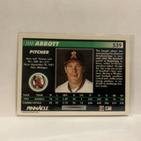 #539 Jim Abbott Los Angeles Angels 1992 Pinnacle Baseball Card IJ
