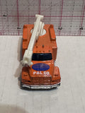 Orange Response Unit P&L Co Utility Truck 1/83 1989 Matchbox Diecast Car