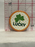 Lucky Clover Button Pinback